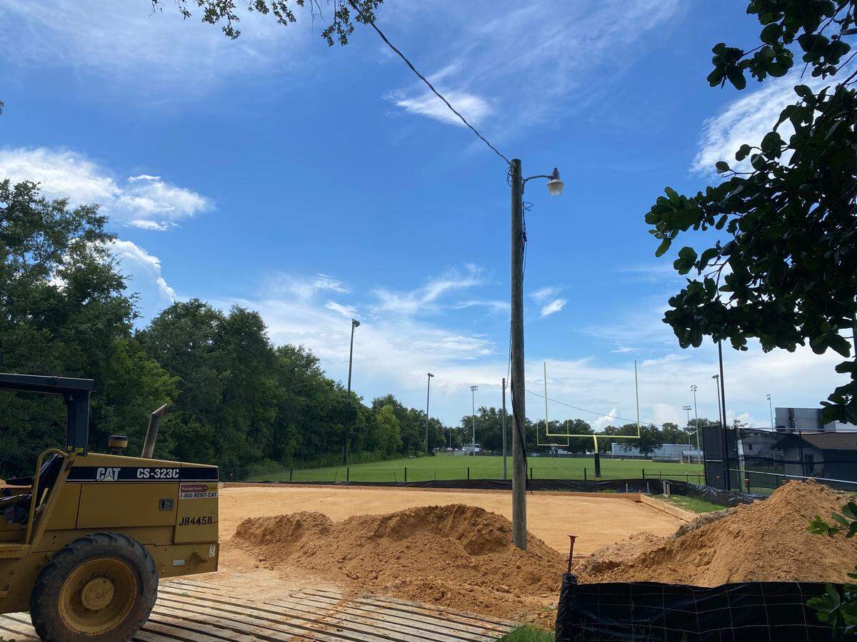 Pass Christian is building two pickleball courts next to the tennis courts on Second Street.