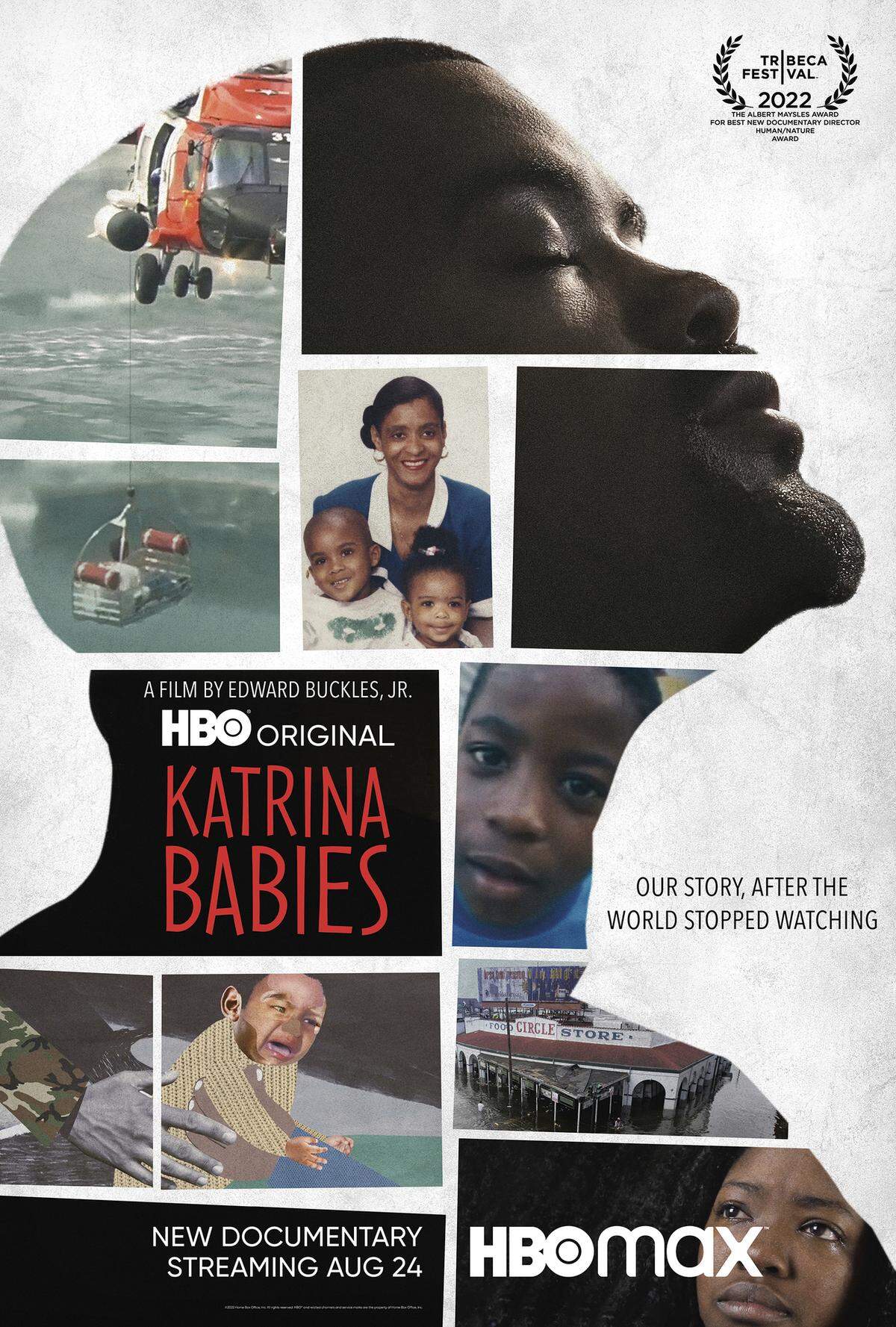 This image released by HBO Max shows promotional art for the documentary “Katrina Babies,” premiering on Aug. 24. The film looks at how a generation of New Orleans residents are coming of age after Hurricane Katrina, are reconciling with the catastrophic storm that transformed their lives. (HBO Max via AP)