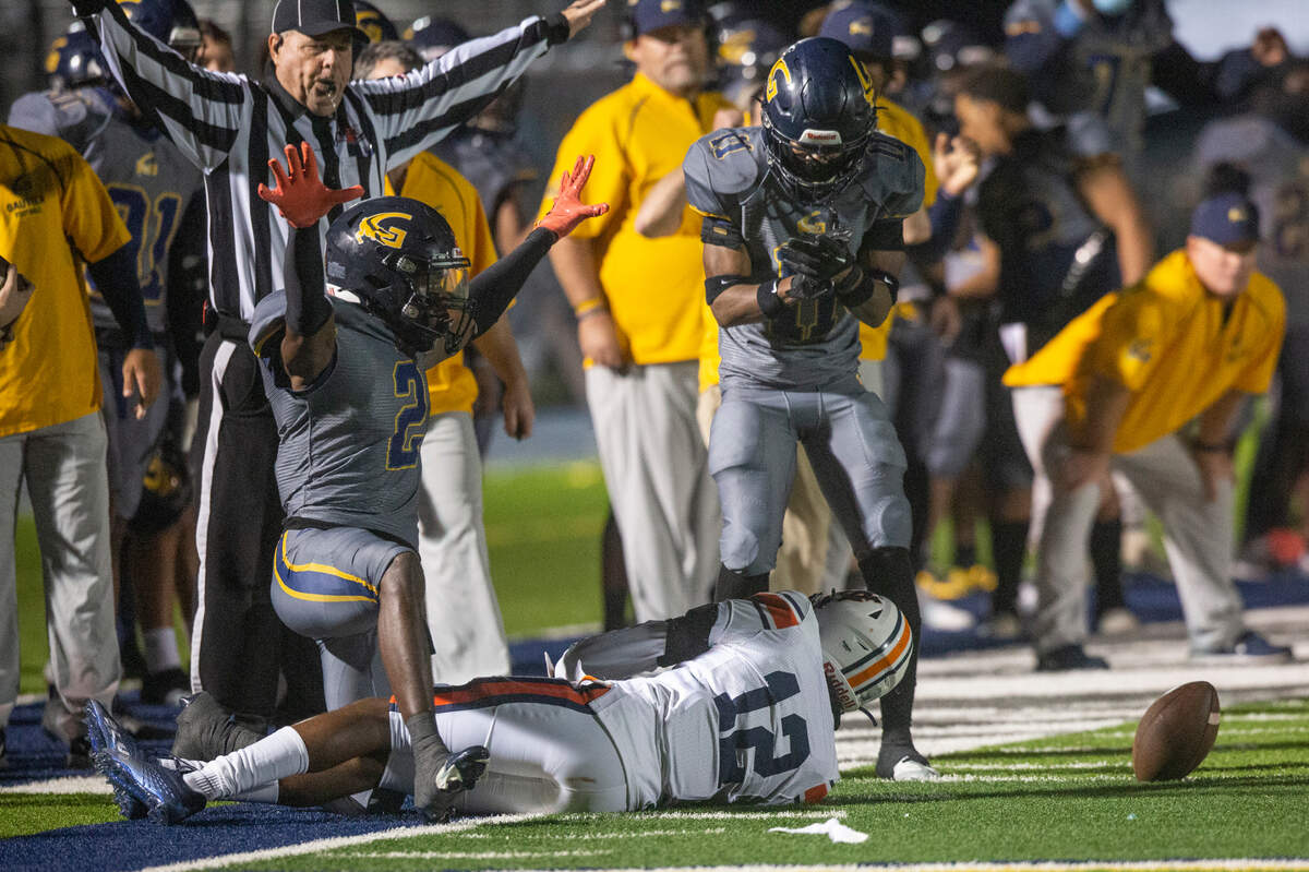 A referee calls an incomplete pass as the Gautier defense disrupt a pass to Wayne County’s Jalen Jones during a playoff game against Wayne County at Gautier High School in Gautier on Friday, Nov. 11, 2022.