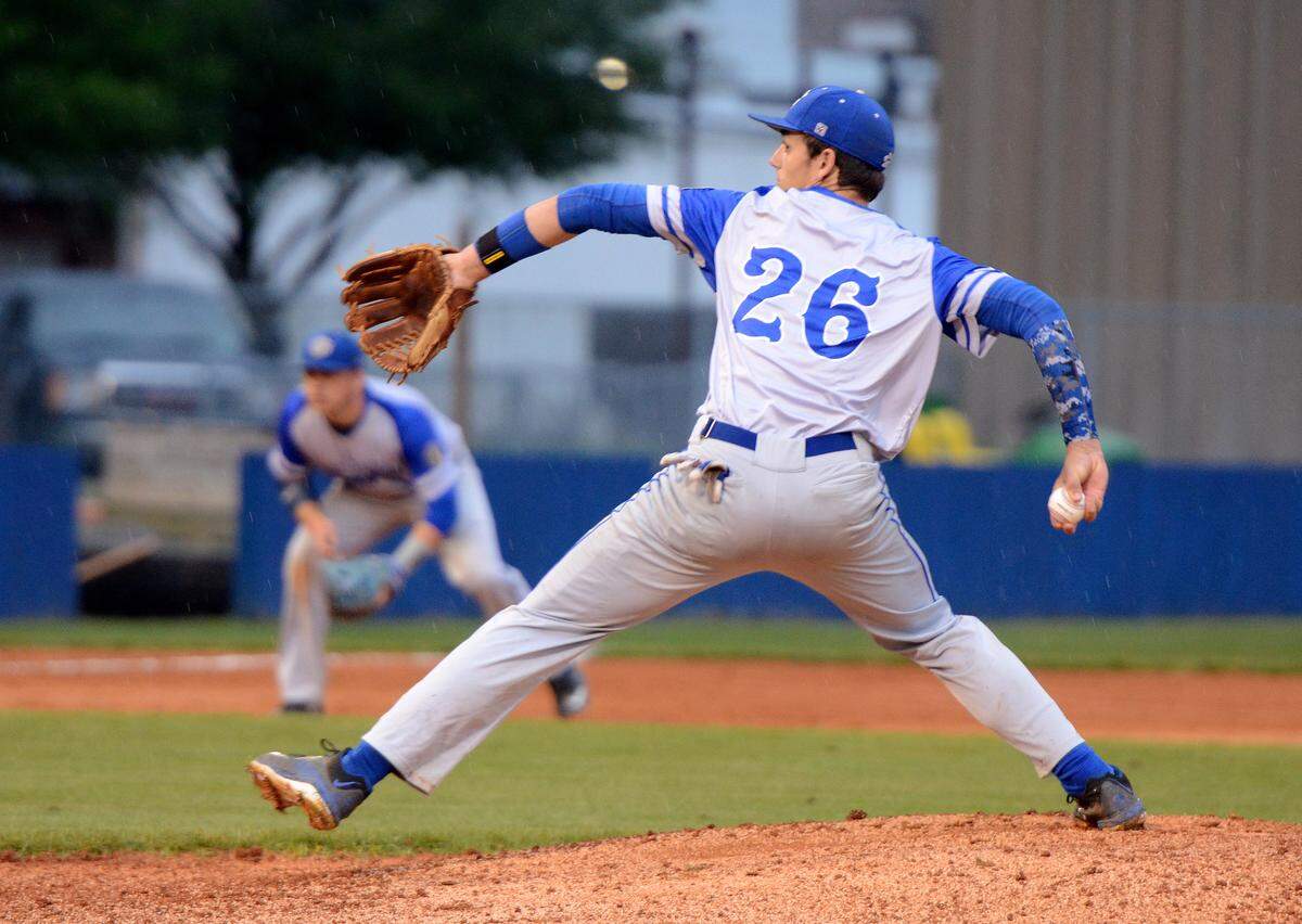 WILLIAM COLGIN/SPECIAL TO THE SUN HERALD  Ocean Springs senior Drew Windham will be the ace of the Greyhounds' staff this season.