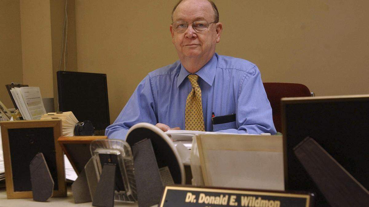 American Family Radio’s Don Wildmon sits at his desk in his Tupelo office in 2005. Wildmon, the founder of the American Family Association, a conservative Christian advocacy group, has died, the organization announced Thursday.