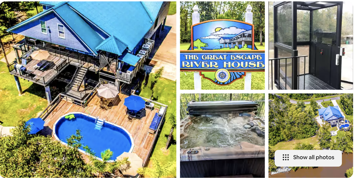 This mini resort located on the river in Gulfport is the fourth-most expensive Airbnb listing on the Mississippi Coast.