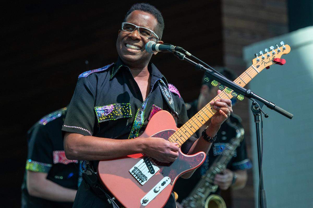 KC and The Sunshine Band performs at the inaugural show at The Sound Amphitheater in Gautier on Friday, April 12, 2024.