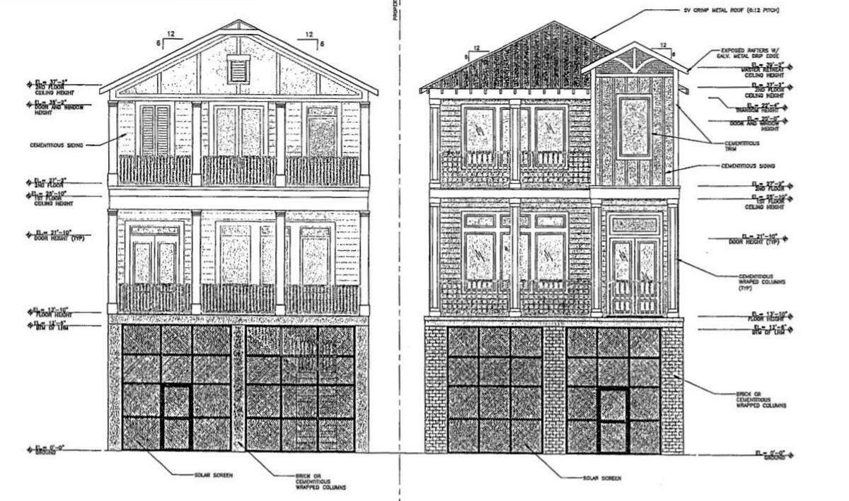 A rendering of the type of house that might be built on the beach in Biloxi was presented to the Planning Commission.