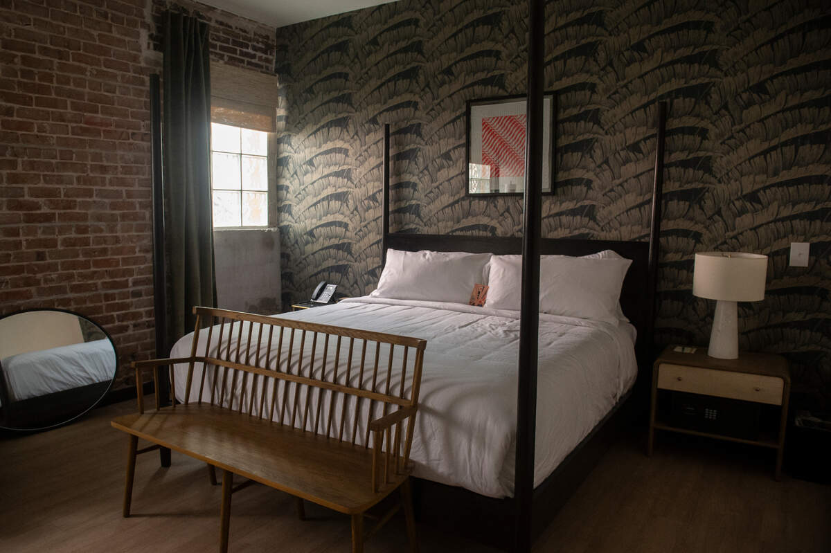 A hotel room at Hotel Vela in Gulfport on Thursday, Oct. 31, 2024.