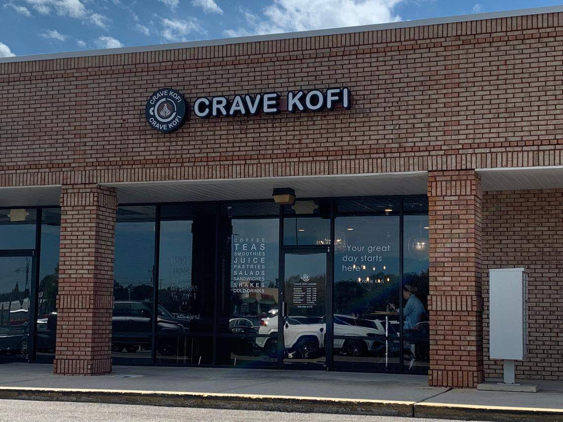 The new Crave Kofi House and Bistro is in the Crossing shopping plaza on Railroad street in Long Beach