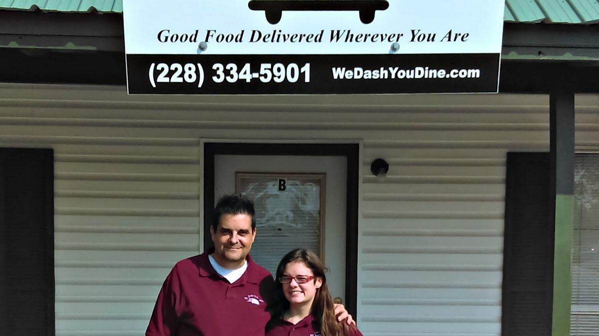 COURTESY WE DASH YOU DINESteve and Jennifer DeDual started We Dash You Dine food delivery service in March and now deliver lunch or dinner from more than 25 restaurants in Ocean Springs and D'Iberville to homes and businesses up to 15 miles away.