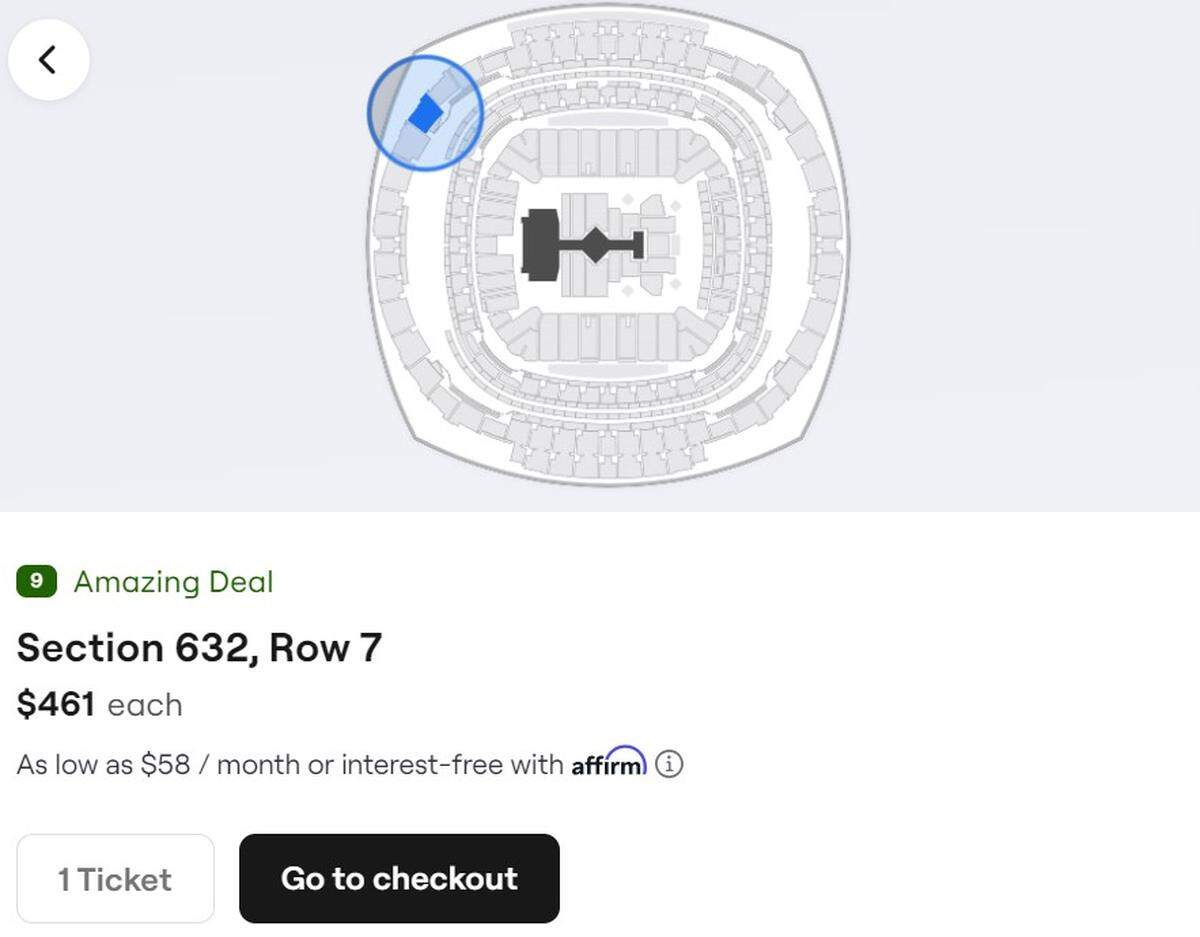 Ticket prices continue to fall for tonight’s first night of the Eras Tour in New Orleans. The get-in price is now $461 on SeatGeek, plus taxes and fees.