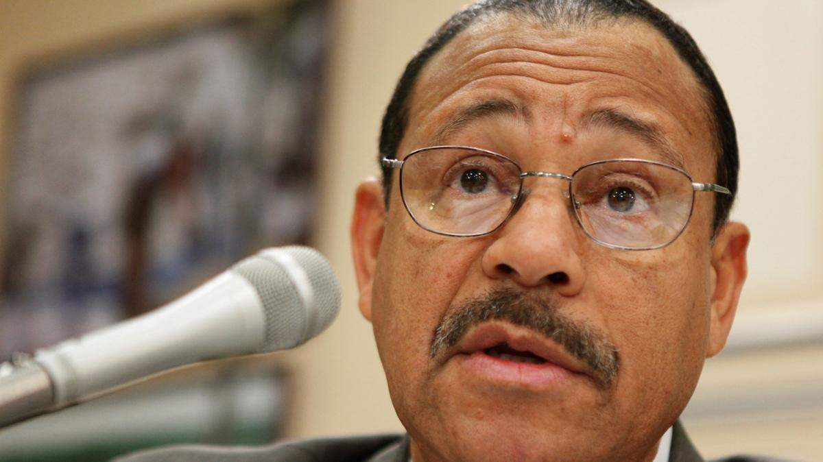 This photo taken March 31, 2009 on Capitol Hill in Washington shows Rep. Sanford Bishop, D-Ga. questioning Agriculture Secretary Tom Vilsack, during a House Agriculture, Rural Development, Food and Drug Administration, and Related Agencies subcommittee hearing. With a checkered history of failed projects and bankruptcy, the people behind Georgia-based Blessings Ministries seem more cursed than anything. Yet the non-profit group did generate one blessing for itself this year: Nearly $50,000 of public money for a vague community project in southwest Georgia, courtesy of Rep. Sanford Bishop. (AP Photo/Manuel Balce Ceneta)