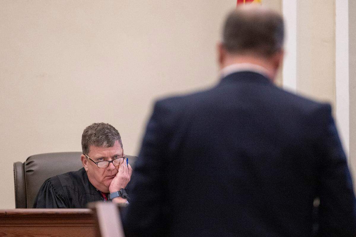 Judge Christopher Schmidt presides over Alan Moran’s revocation hearing at Hancock County Circuit Court in Bay St. Louis on Thursday, June 19, 2025.
