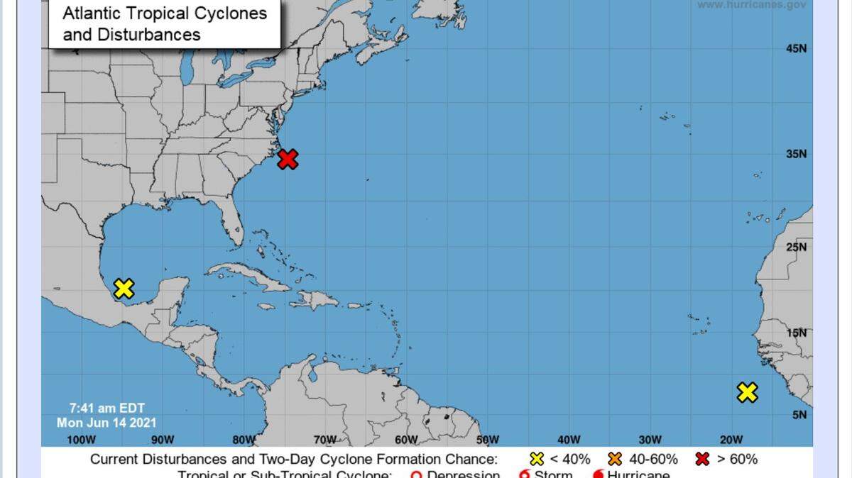 The National Hurricane Center is monitoring three systems for possible tropical development.