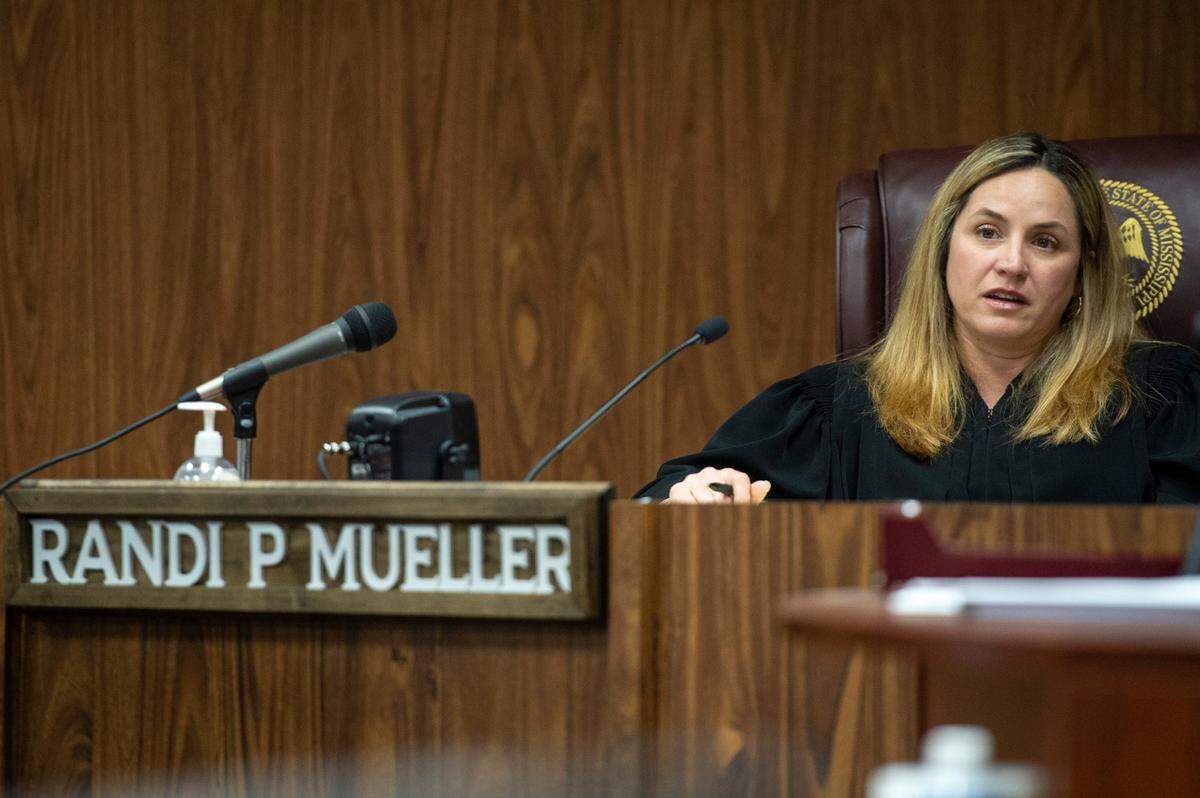 Judge Randi Mueller listens to attorneys fighting to stall civil litigation against former Diamondhead councilman Alan Moran over the alleged Valentine’s Day sexual assault of a minor during a Sept. 15, 2022, court hearing. The minor’s parents are suing Moran and two companies attached to him over the alleged sexual assault of the minor. The hearing took place in Harrison County Circuit Court. claims that he was sexually assaulted while working for Moran in Harrison County Civil Court in Gulfport on Thursday, Sept. 15, 2022. Judge Mueller will decide if the case can move along or stall until Moran’s additional criminal case is completed.