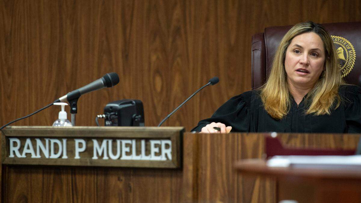 Judge Randi Mueller listens to attorneys fighting to stall civil litigation against former Diamondhead councilman Alan Moran over the alleged Valentine’s Day sexual assault of a minor during a Sept. 15, 2022, court hearing. The minor’s parents are suing Moran and two companies attached to him over the alleged sexual assault of the minor. The hearing took place in Harrison County Circuit Court. claims that he was sexually assaulted while working for Moran in Harrison County Civil Court in Gulfport on Thursday, Sept. 15, 2022. Judge Mueller will decide if the case can move along or stall until Moran’s additional criminal case is completed.