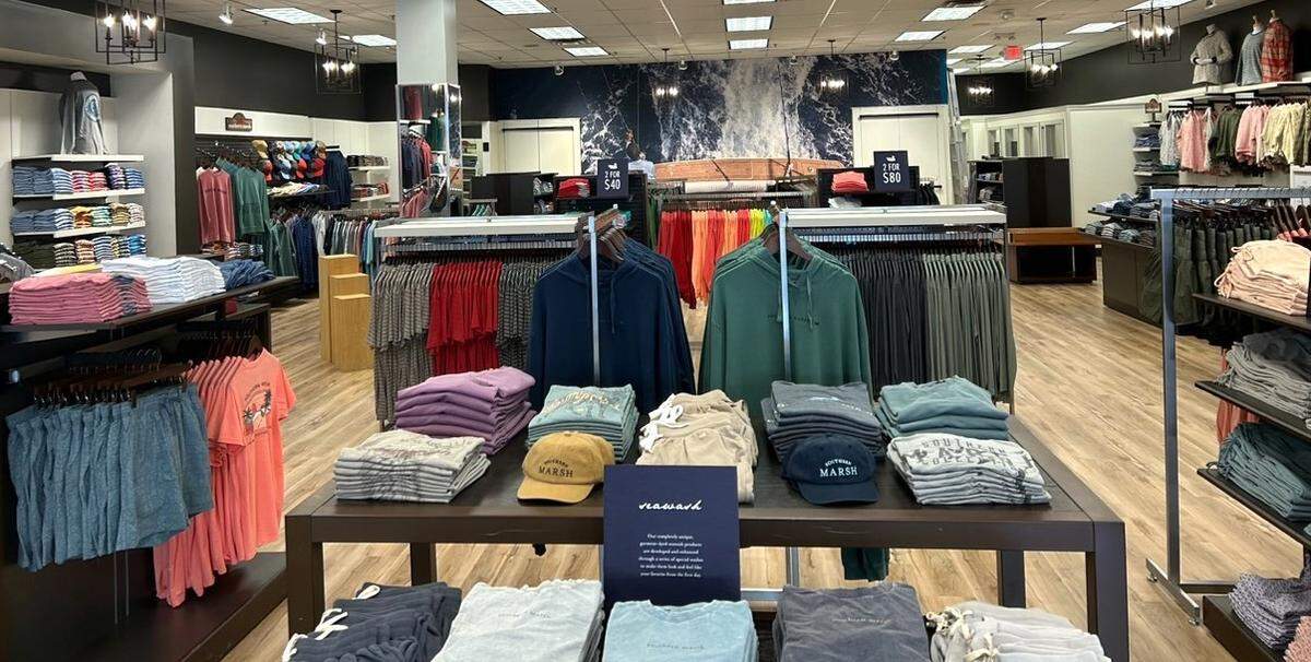 Clothing and accessories inspired by the South are stocked at the Southern Marsh store at Gulfport Premium Outlets. Additional discounts will draw people in for Christmas shopping this weekend.