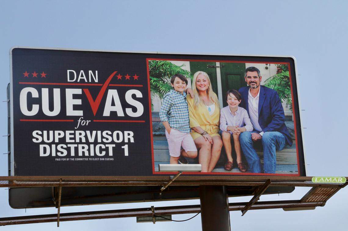 WLOX-TV meteorologist Carrie Duncan’s image is being removed from the campaign material of her husband, Dan Cuevas, who is running against incumbent Beverly Martin in the District 1 supervisor’s race. A consultant for the campaign said the television station recently told Duncan she could not appear in campaign material.