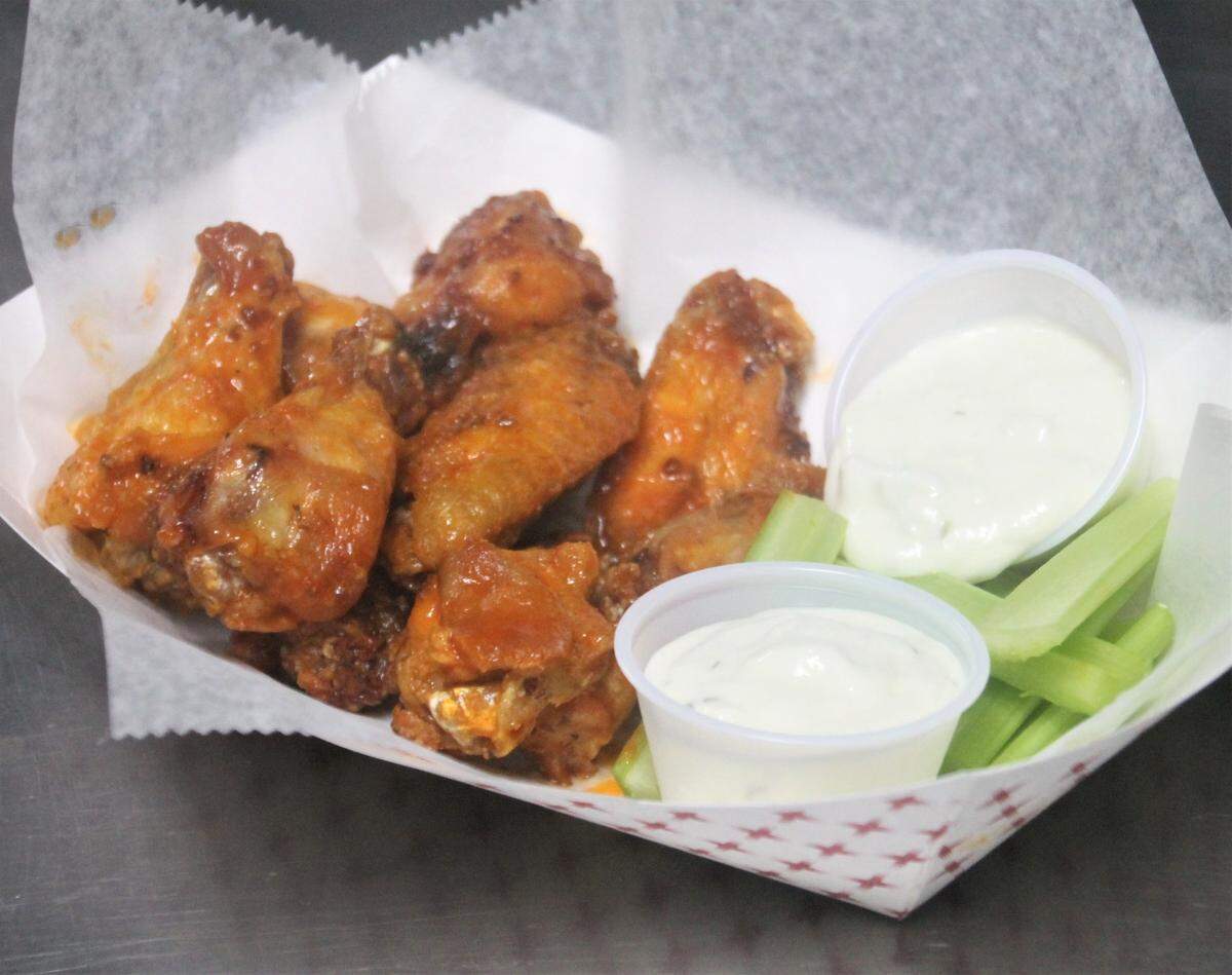 The smoked buffalo wings at Kahuna’s in Ocean Springs