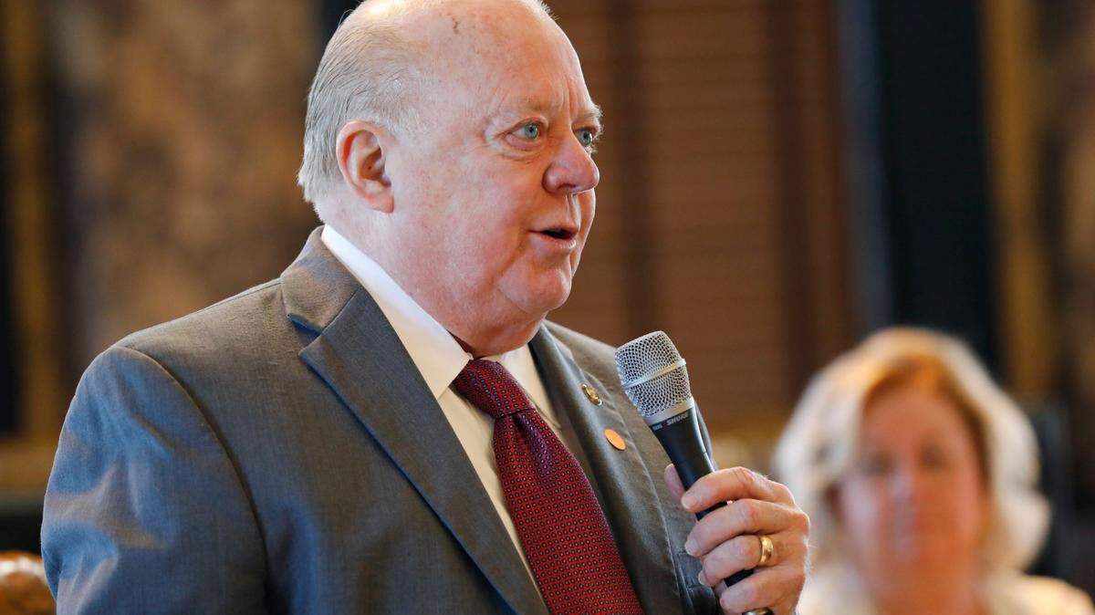 Mississippi state Sen. John Polk, R-Hattiesburg, asks a question during floor debate in the Senate Chamber at the state Capitol in Jackson, Miss., June 12, 2020. On Thursday, March 23, 2023, Polk killed a proposal to create a new ballot initiative process for the state. (AP Photo/Rogelio V. Solis, File)