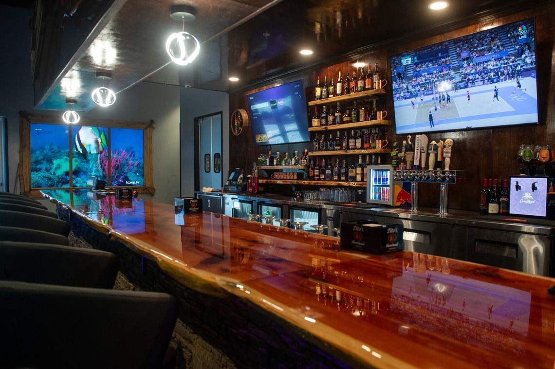 The bar area at the new Flatheads and Bottom Feeders in Woolmarket at the back of the new restaurantis separate from the family dining room.