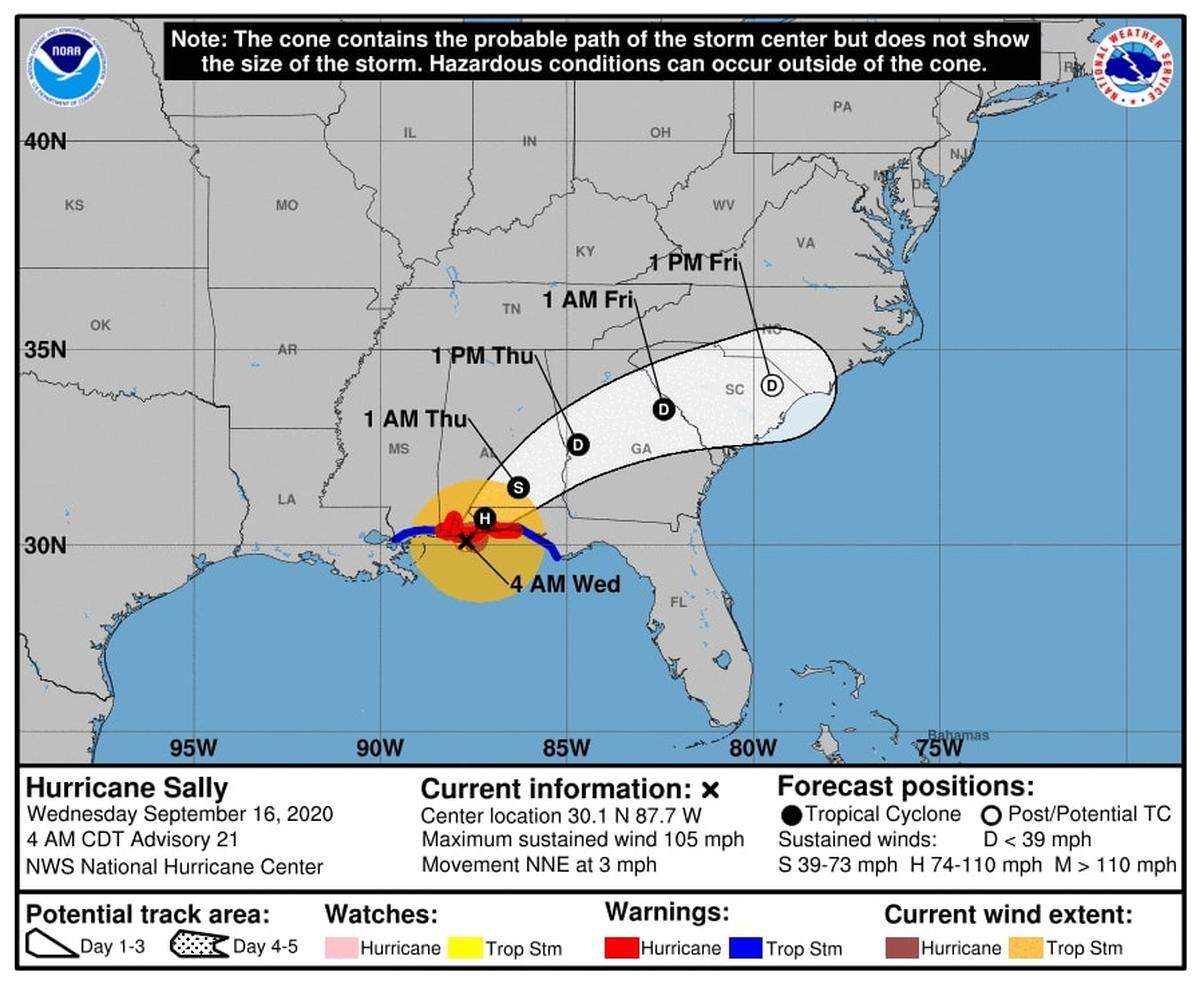 Hurricane Sally made landfall this morning near Gulf Shores, Alabama.