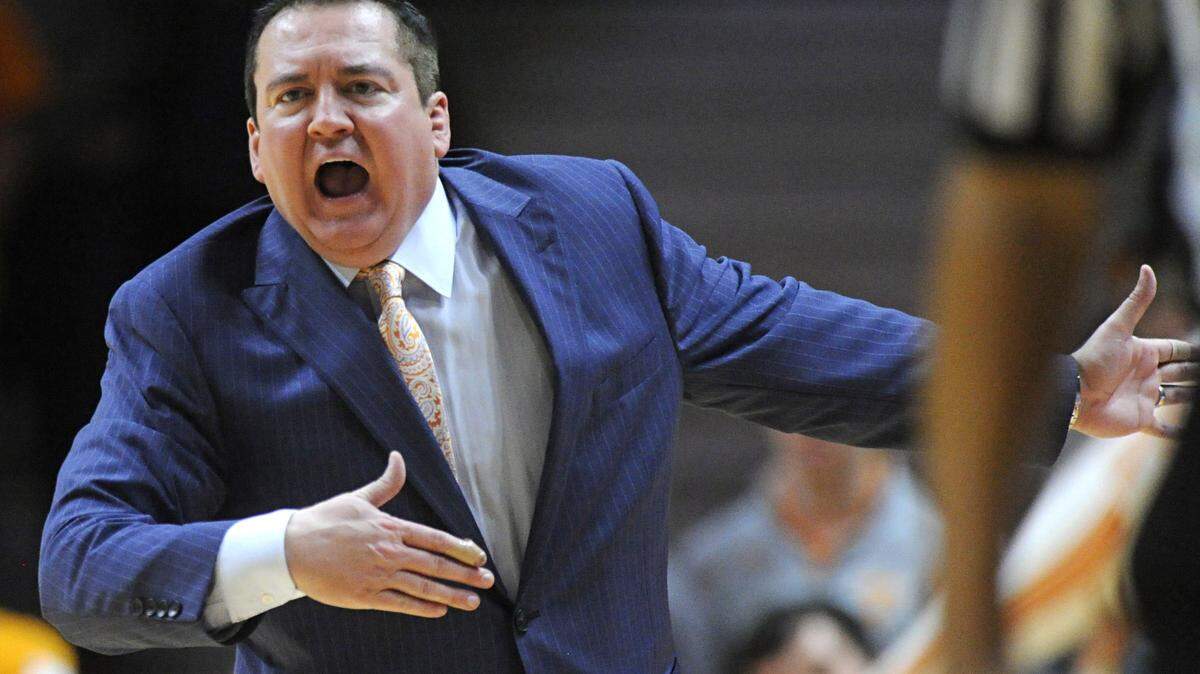 ADAM LAU/ASSOCIATED PRESS 
 Former Southern Miss and Tennessee head coach Donnie Tyndall was given a 10-year show-cause penalty by the NCAA on Friday.