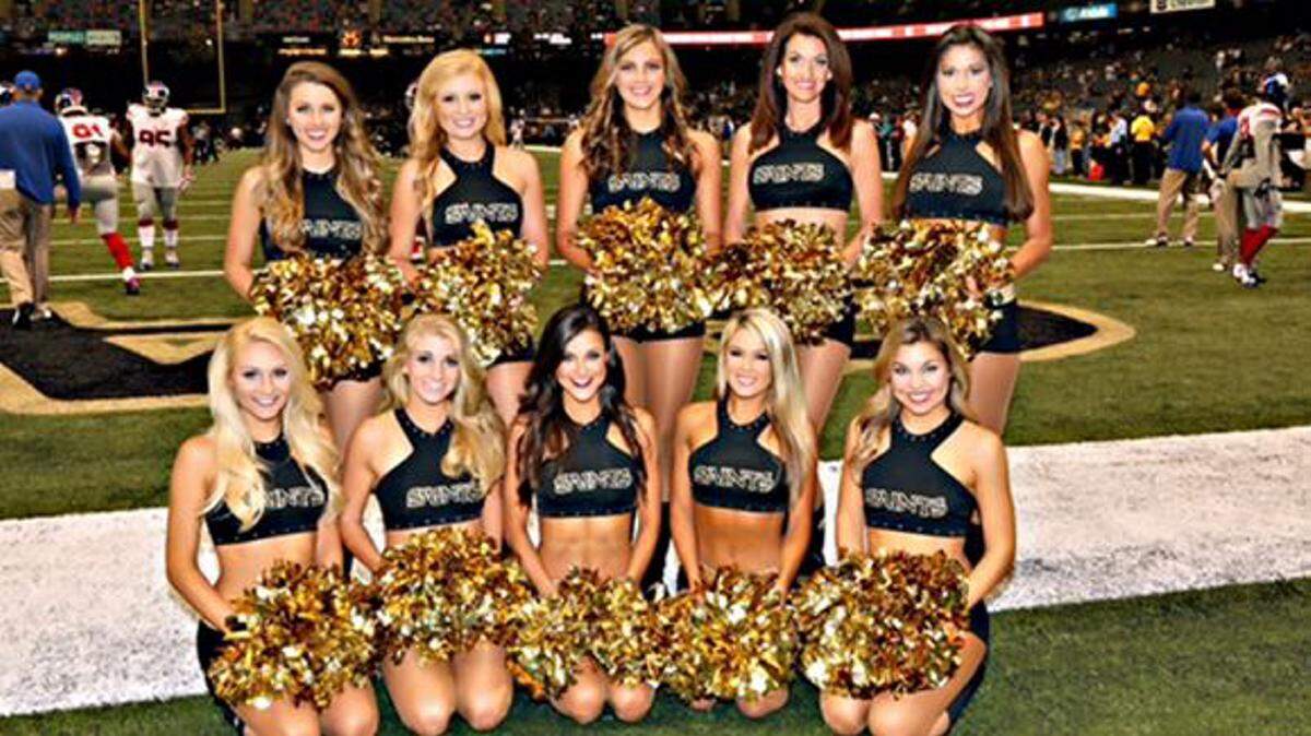 COURTESY CLARION-LEDGERTen of the 11 Mississippians on the Saintsations team