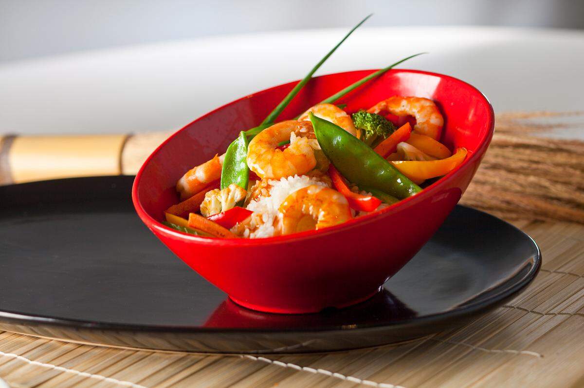 The Wok bowl made to order is one of many choices at the Palace Casino buffet in Biloxi.