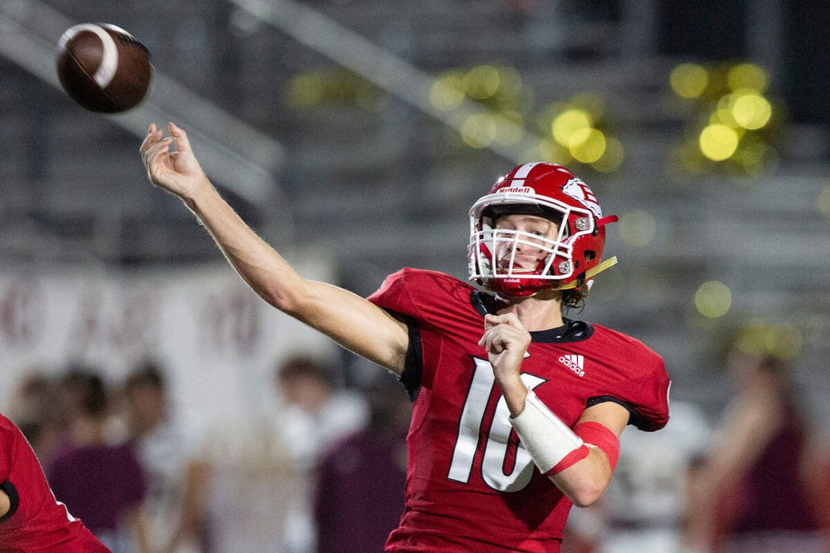 Biloxi quarterback Zachary Marlin throws a pass during their game against George County at Biloxi High School on Friday, Sept. 8, 2023.