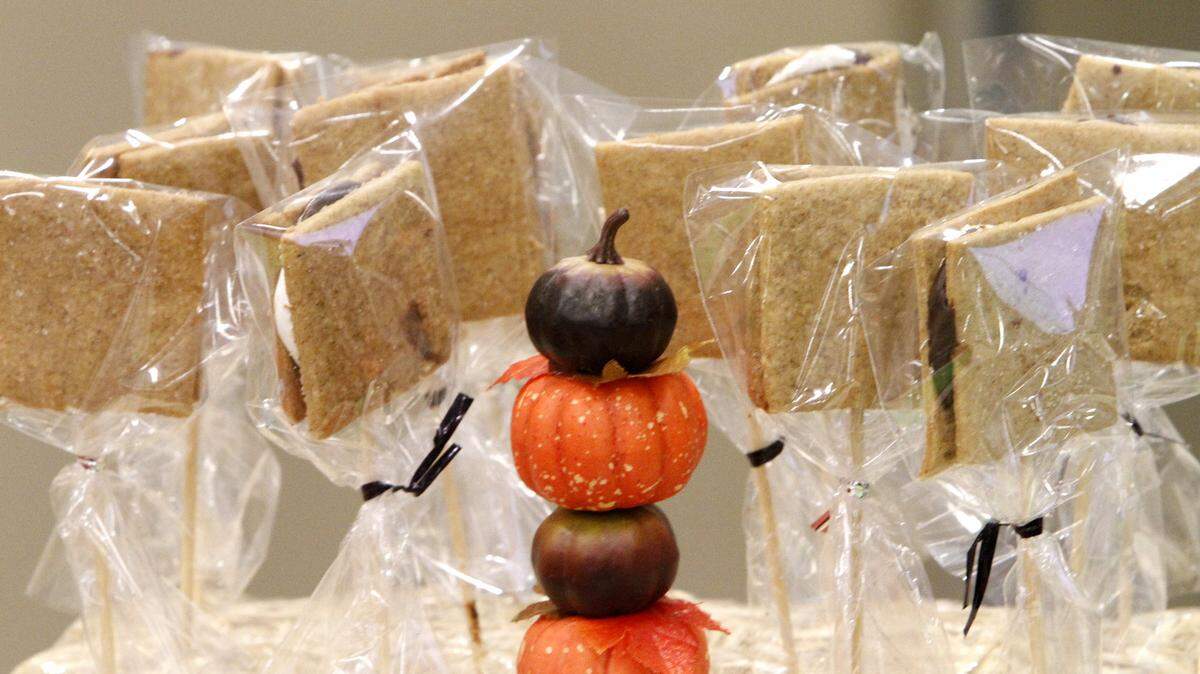 TIM ISBELL/SUN HERALD 
 S'Mores Pops were some of the sweets available at the annual Holiday Hobnob and Cookie Competition, at the MGCCC Jeff Davis campus, Wednesday, Oct. 28, 2015.