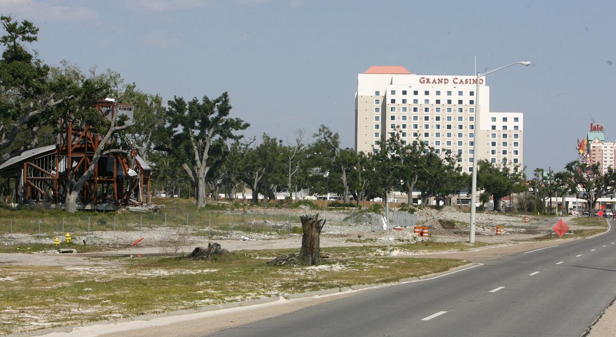 Tullis Gardens Casino is  proposed for the former site of the historic Tullis-Toledano Manor in east Biloxi, shown in April 2007. The land has been empty since the buildings were destroyed by Hurricane Katrina in 2005 and the city-owned property can’t be developed until historical holds on it are cleared.