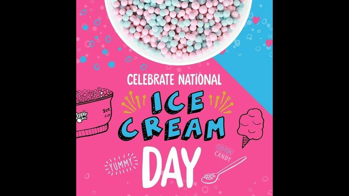 Dippin’ Dots is treating fans to a free mini cup of ice cream on National Ice Cream Day at participating locations on July 17.