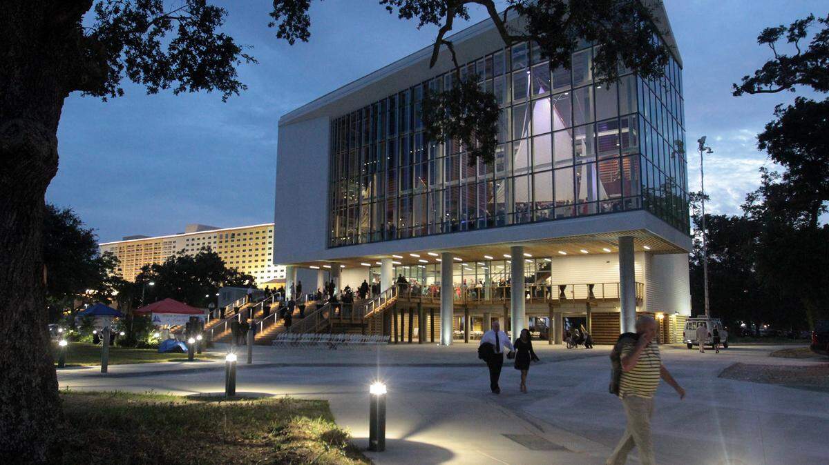JOHN FITZHUGH/SUN HERALD 
 The sail of the Nydia can be seen inside the Maritime & Seafood Industry Museum in Biloxi. The museum design recently won the Honor Award from the Mississippi Chapter of the American Insttute of Architects.