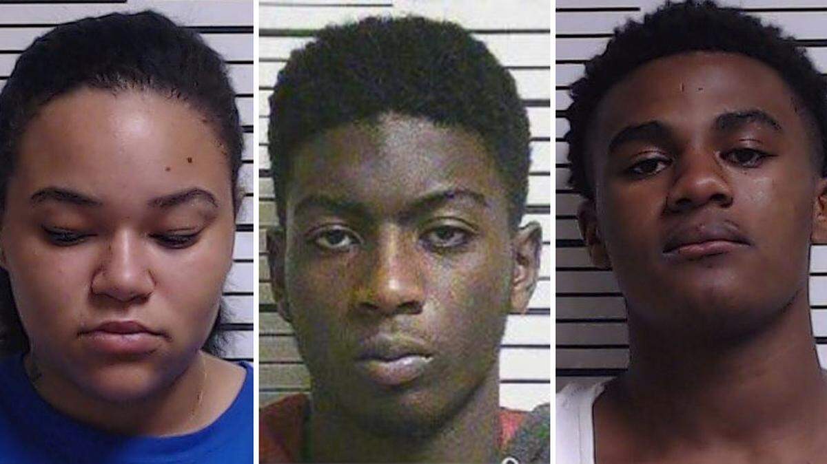 Ashia Johnson, left, Kameron Bettis and Fredrick Quin