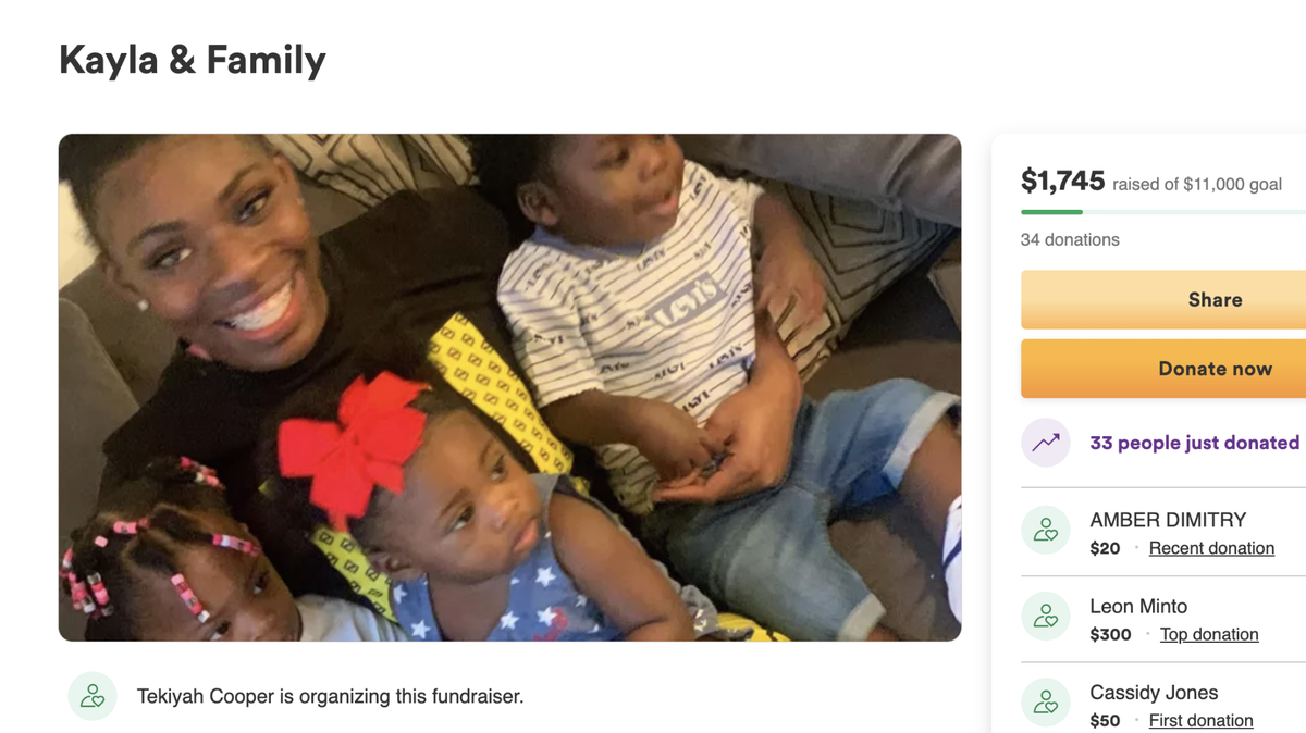 22-year-old Kayla Cooper was killed in a homicide on Easter Sunday, April 17, 2022. Her family has started a GoFundMe to help with funeral expenses.