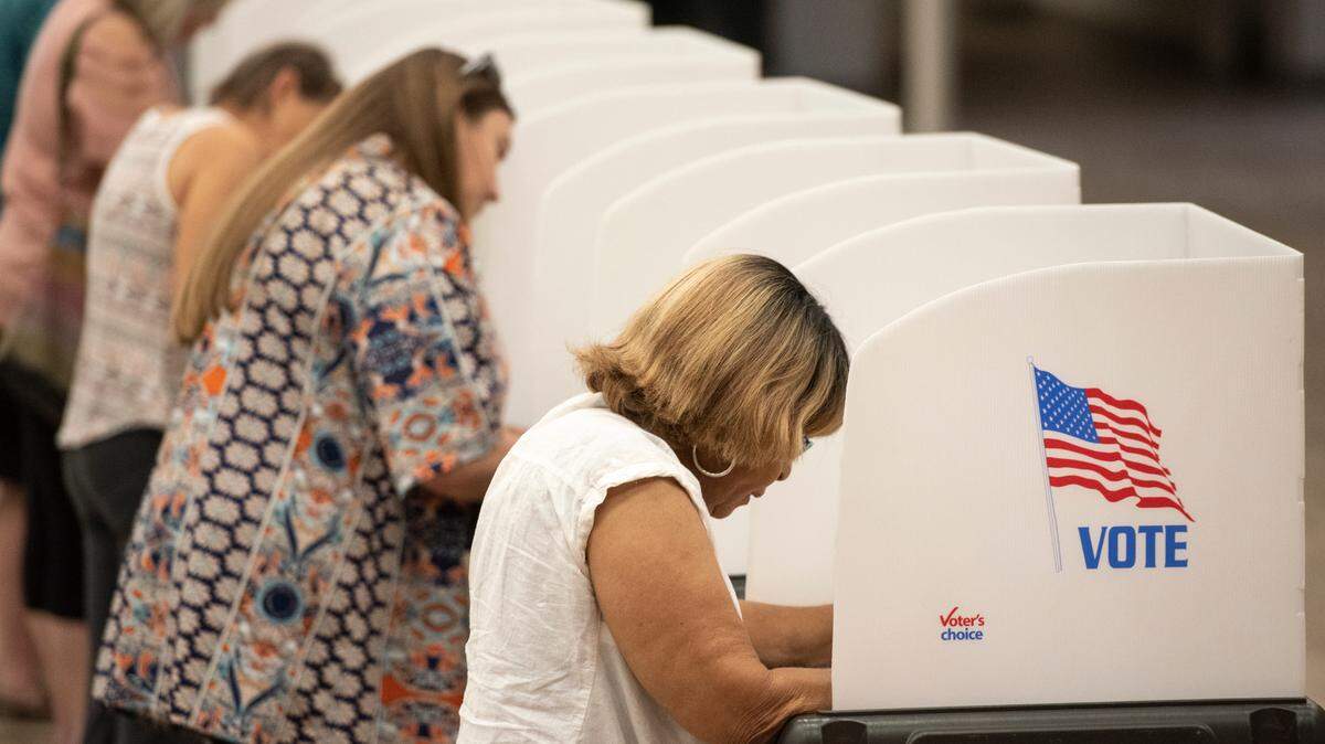 Voters cast their ballots at the D’Iberville Civic Center in D’Iberville during the Mississippi Primary Election on Tuesday, Aug. 8, 2023.