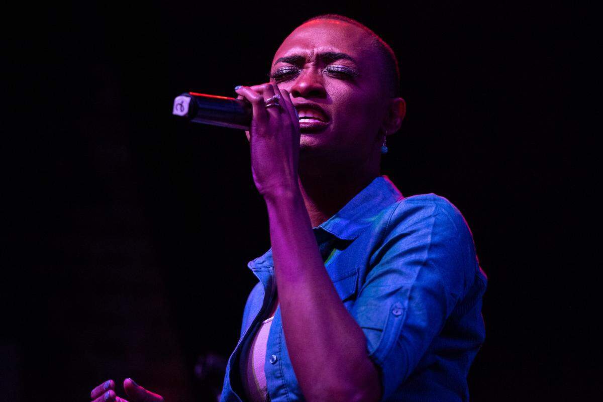 Chapel Hart’s Trea Swindle sings during their show at Ground Zero Blues Club in Biloxi on Wednesday, Nov. 30, 2022.