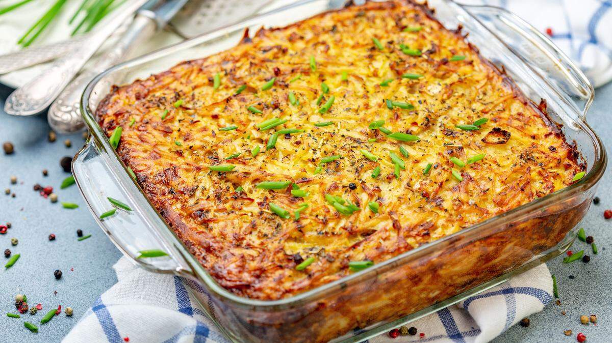 A hearty breakfast casserole can be made a day ahead and simply popped into the oven for a delicious and easy Christmas brunch.