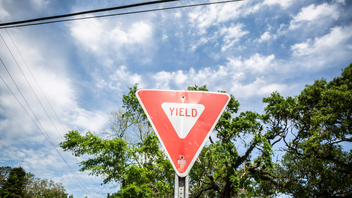 This is a yield sign at the end of 25th Street in Gulfport. On Feb. 1, 2020, Gulfport police shot and killed Leonard Parker in his vehicle in the quiet neighborhood. A grand jury declined to bring charges against the officer.