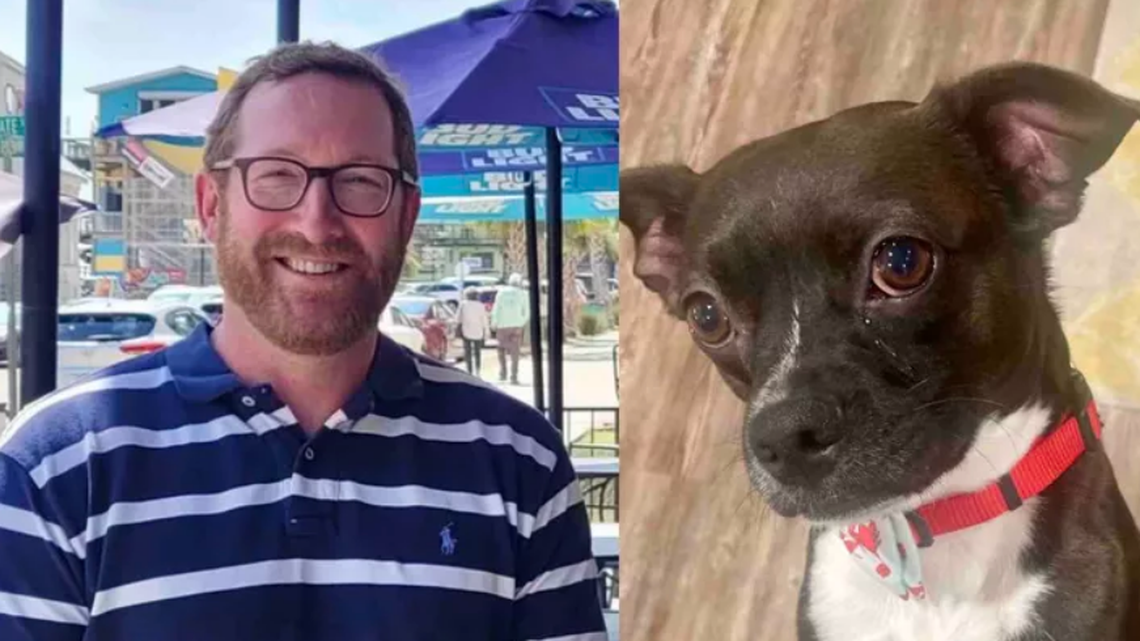 Michael D’Angelo and his dog, Lady, were involved in a Feb. 8 wreck that left D’Angelo in critical condition.