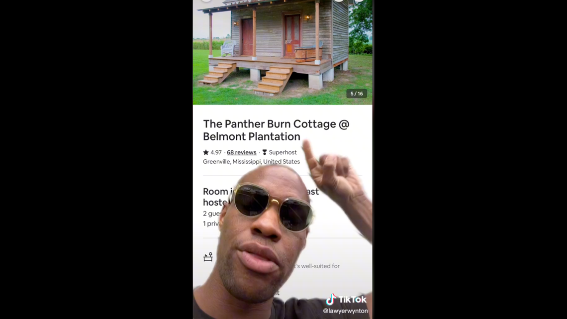 An Airbnb listing at Belmont Plantation in Greenville, Mississippi, was removed after a TikTok video criticizing the “slave cabin” sparked backlash. 