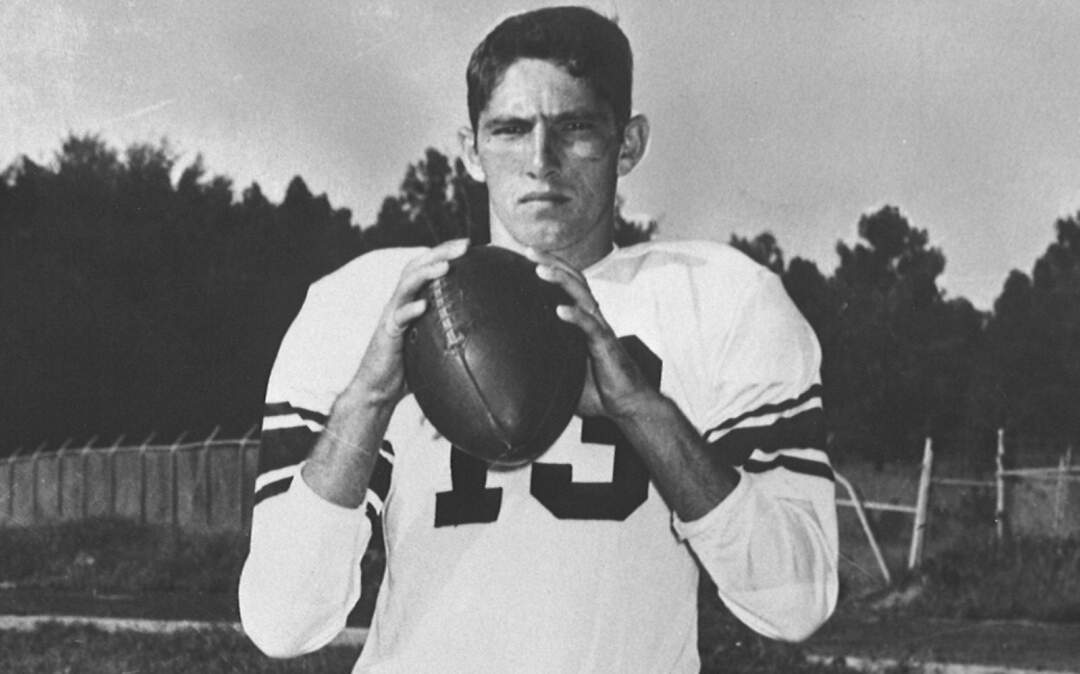 COURTESY SOUTHERN MISS 
 In addition to being a standout baseball player, Jim Davenport was also quite the quarterback for Southern Miss, then called Mississippi Southern College.