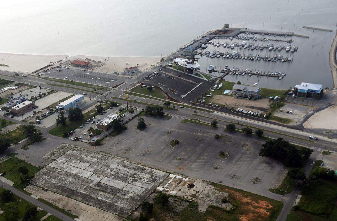 The Long Beach Harbor in 2015. In the foreground is the footprint of what was the Kmart and Sav-A-Center grocery store that faces the harbor area. It’s where developers wanted to build a casino. The new proposed site as on three acres at the harbor.