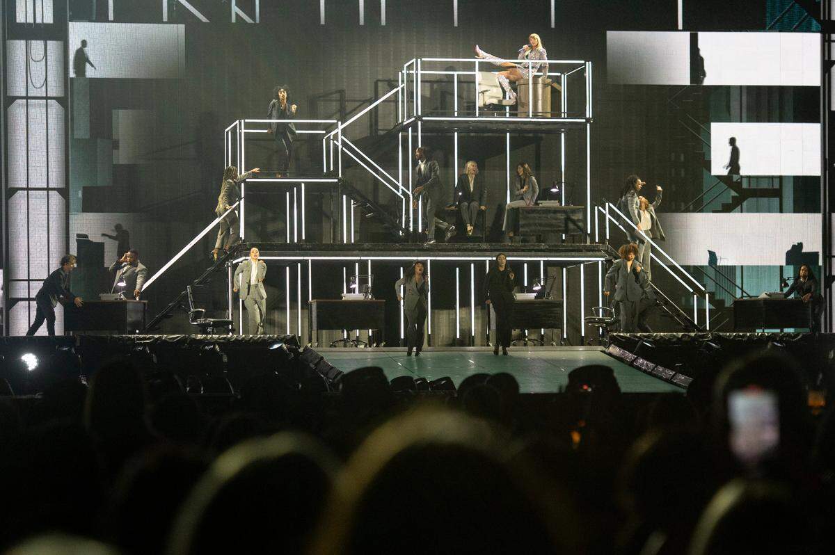 Taylor Swift preforms “The Man” during a stop on The Eras Tour at the Cesars Superdome in New Orleans on Friday, Oct. 25, 2024.