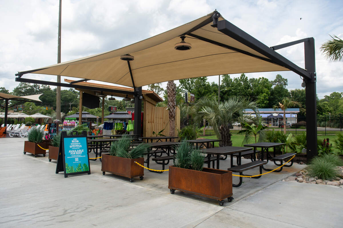 One of the pavilions available for rent for parties and events at Serengeti Springs at the Hattiesburg Zoo on Wednesday, June 5, 2024.