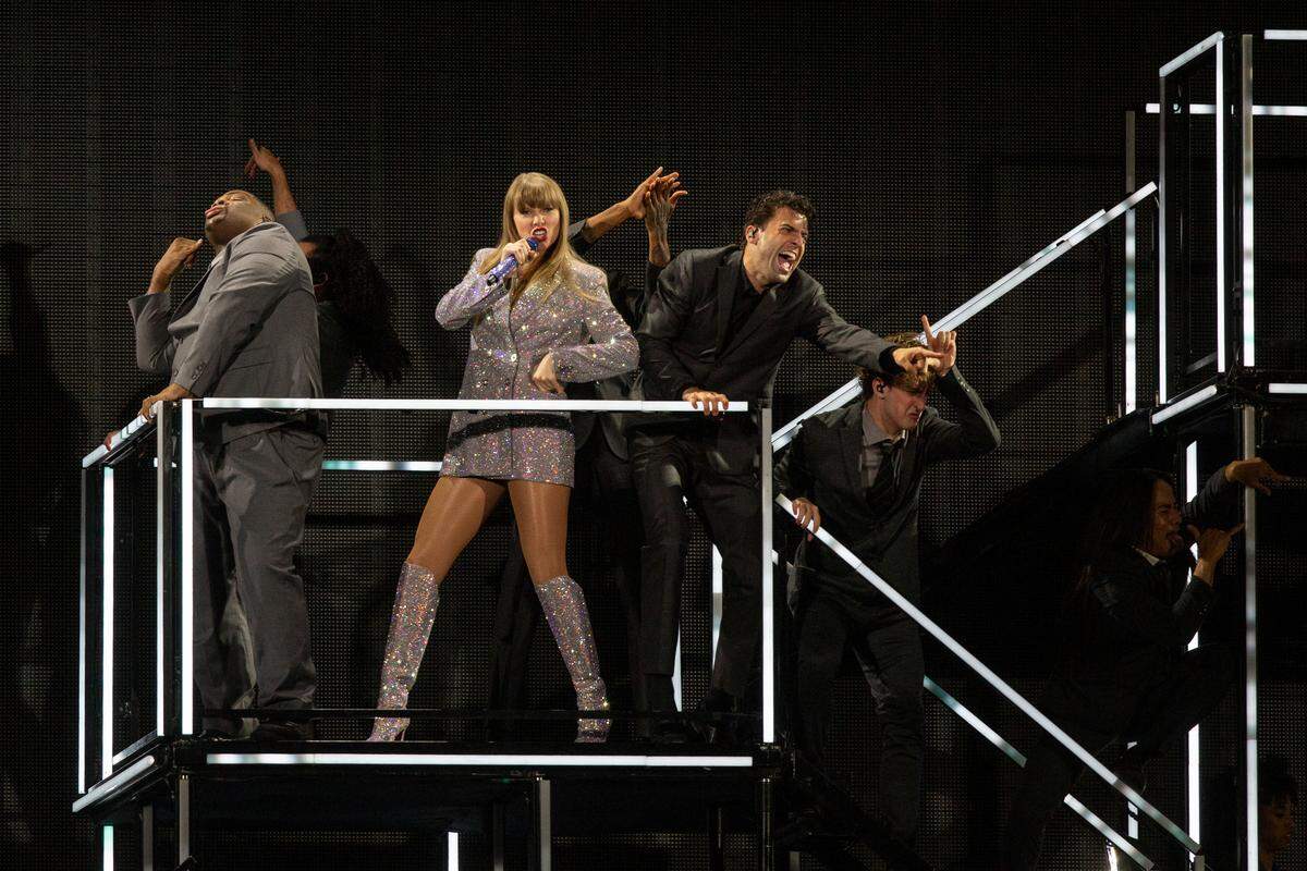 Taylor Swift preforms “The Man” during a stop on The Eras Tour at the Cesars Superdome in New Orleans on Friday, Oct. 25, 2024.