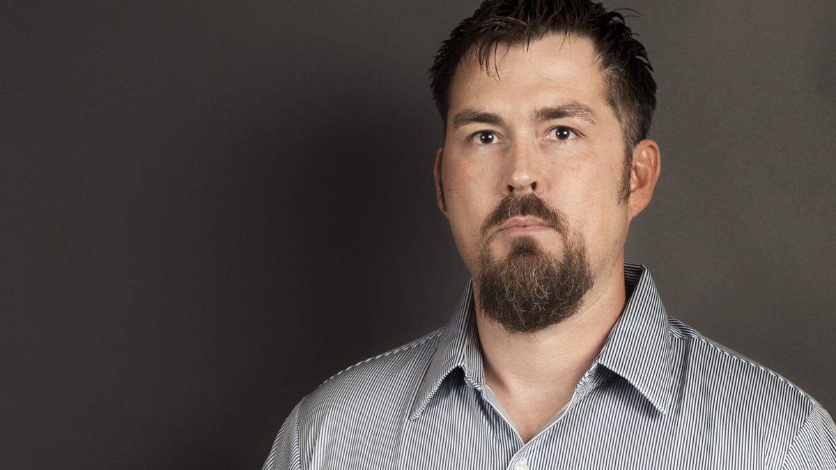 From Universal's film, "Lone Survivor", author of the book "Lone Surivivor," Marcus Luttrell, poses for a portrait, on Dec. 5, 2013 in New York. (Photo by Victoria Will/Invision/AP)