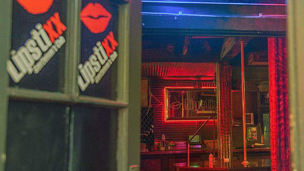 MATTHEW HINTON/THE NEW ORLEANS ADVOCATE 
The door to Lipstixx strip club on Bourbon Street in New Orleans