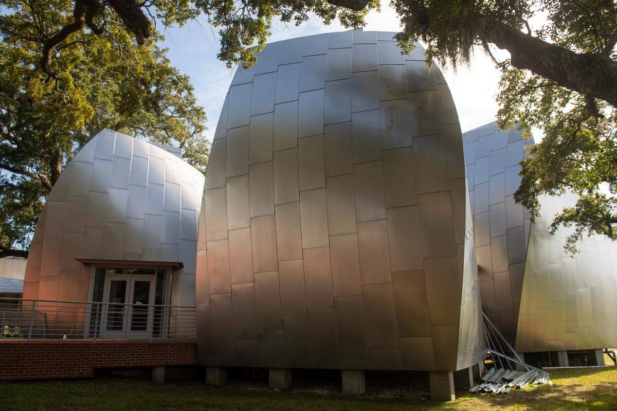 The pod galleries at the Ohr-O’Keefe Museum of Art on Tuesday, Dec. 17, 2024. The museum, which was designed by famed architect Frank Gehry, will finally be completed in 2025 after having been under construction for the last 20 years since the museum first broke ground in 2003 but was then destroyed in 2005 by Hurricane Katrina.