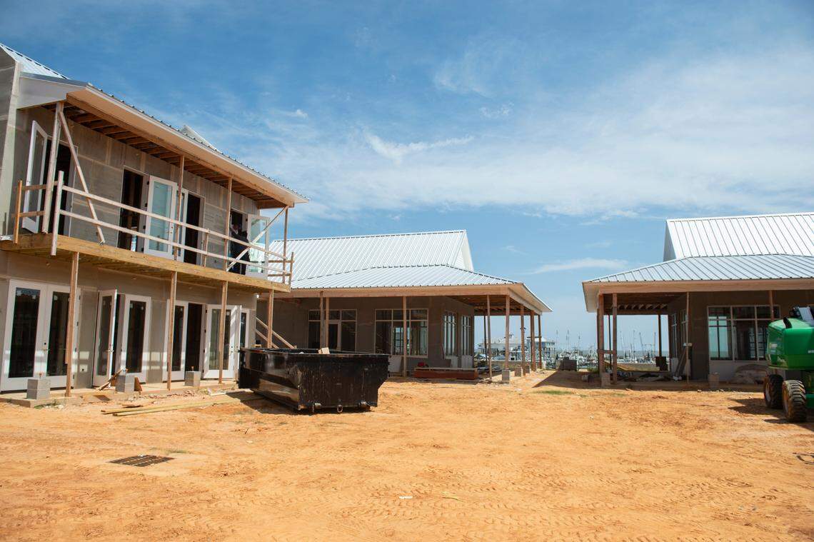 Work continues on The Pass Bungalows in Pass Christian.. The Bungalows will consist of short term rentals as well as several businesses: a men’s clothing store, an ice cream shop, Bacchus Cafe, Field’s Italian, and a jewelry shop and gift store.