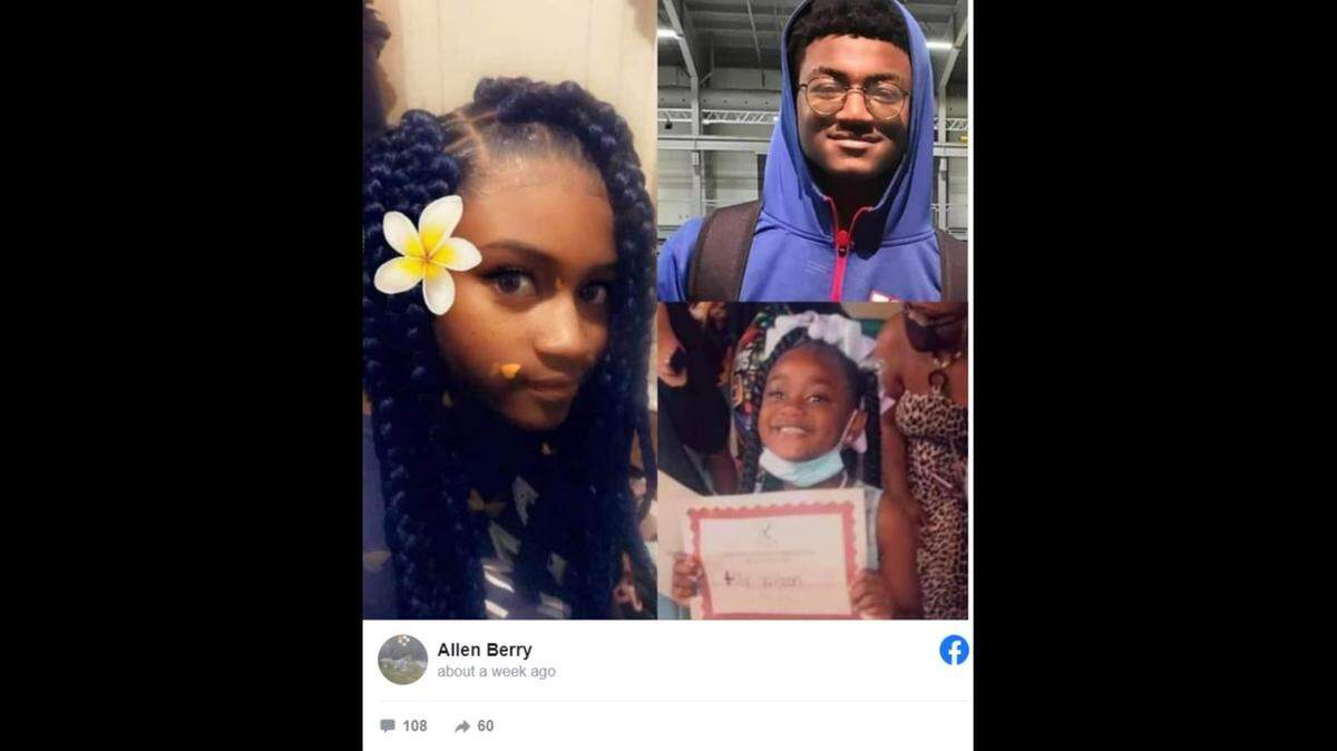(from left)Brandy Wilson, 14; Kevin Poole Jr, 15; and Ally Berry-Wilson, 8; went missing in the Mississippi River near New Orleans on April 23, authorities said.