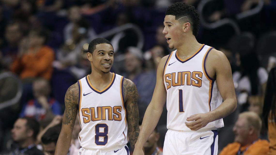 Devin Booker, friends confront men who attacked Suns teammate, TMZ video shows